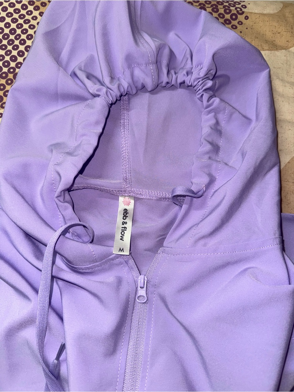 Lavender Ebb & Flow quarter-zip pullover windbreaker jacket. Size M - Picture 6 of 7